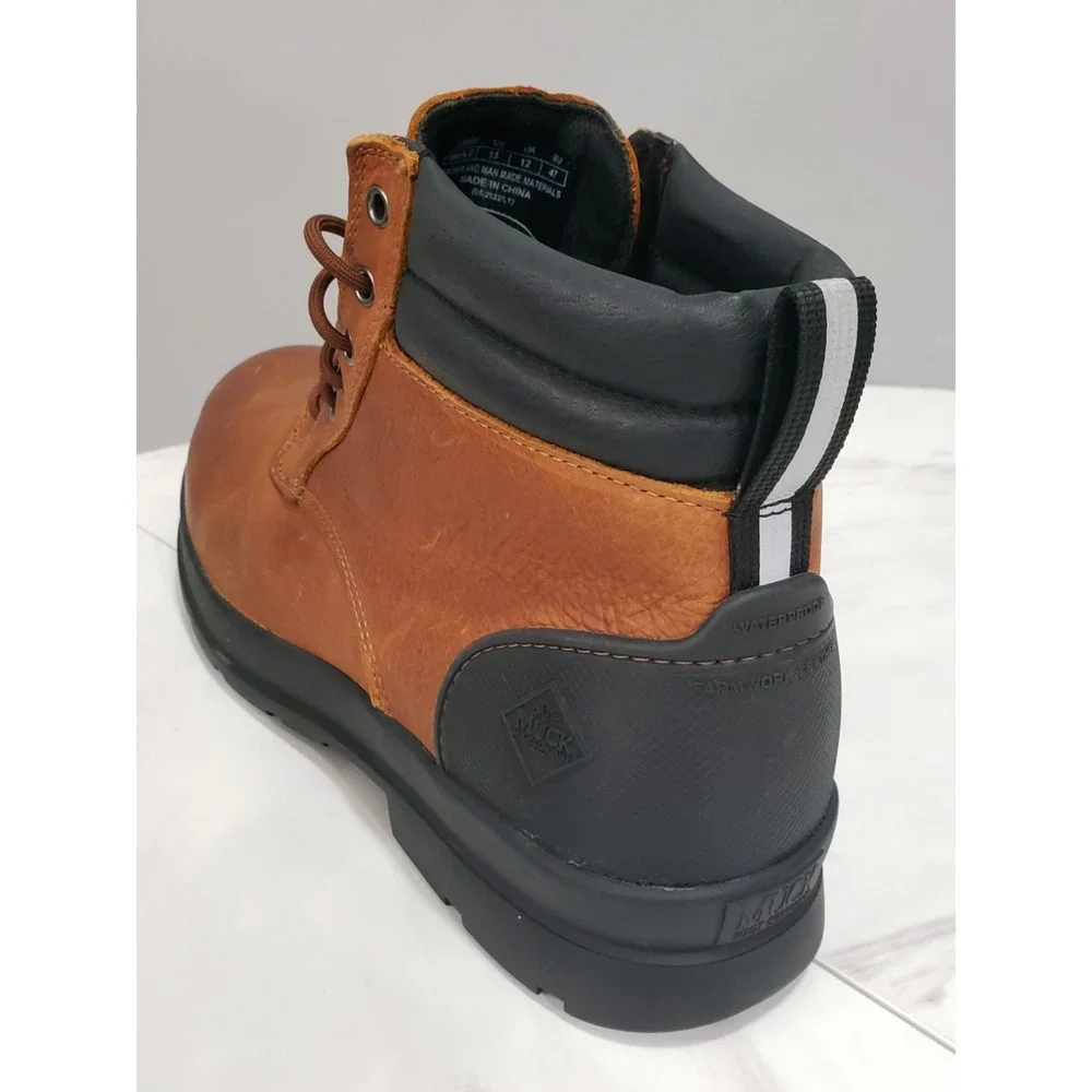 NEW NO BOX 13 WIDE MUCK MEN'S CHORE FARM LEATHER‎ COMP TOE CHELSEA BOOTS